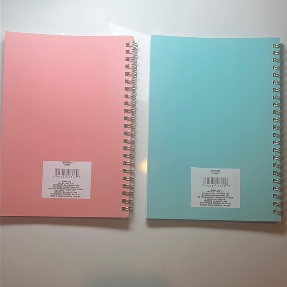 Set of 2 Pastel Pink and Blue Spiral Notebooks - Picture 2 of 13